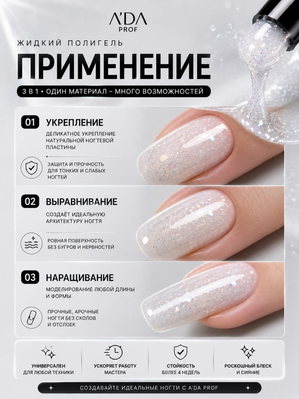 Набор жидких полигелей светоотражающих 30 гр