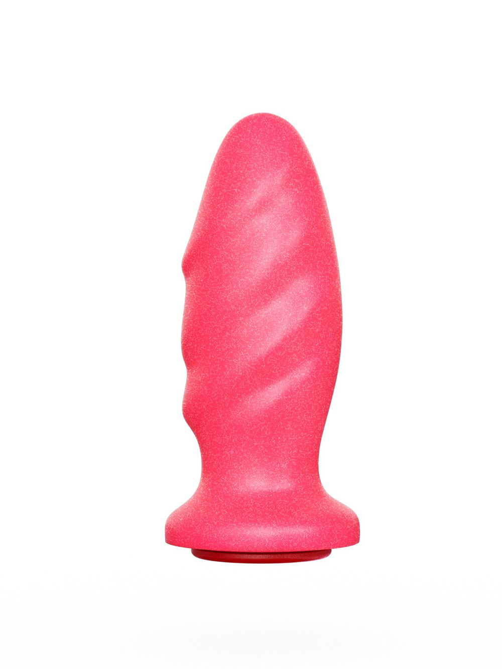 Анальная пробка LOVETOY розовая со спиральным рельефом