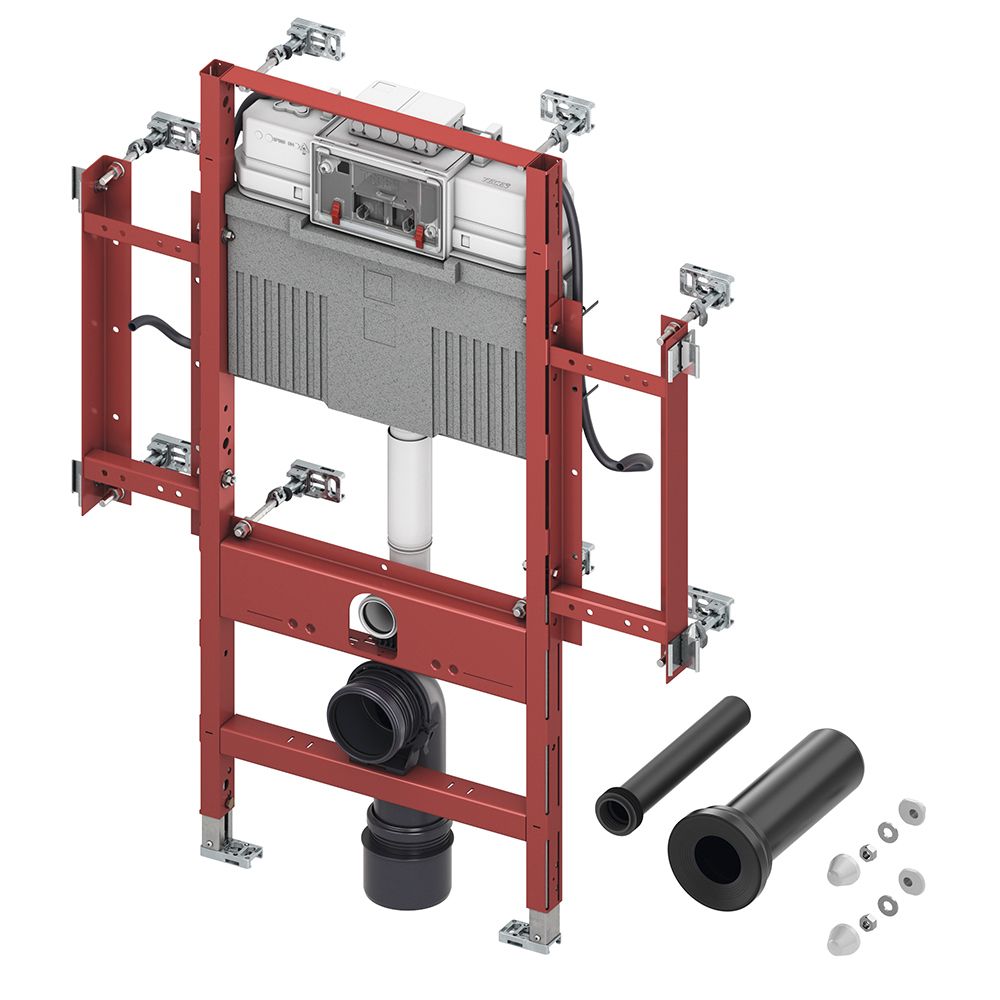 Модуль TECEprofil Geronto для людей с ограниченной подвижностью со сливным бачком Uni 2.0, монтаж унитаза на высоте сиденья 48 см согласно DIN 18040-1, высота 1120 мм