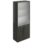 Шкаф высокий с матовым стеклом ДУБЛИН