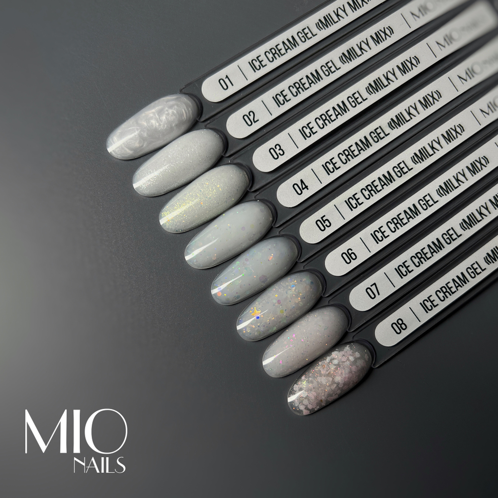 Гель MIO NAILS  "ICE CREAM GEL" - MILKY MIX № 08 , 13 гр