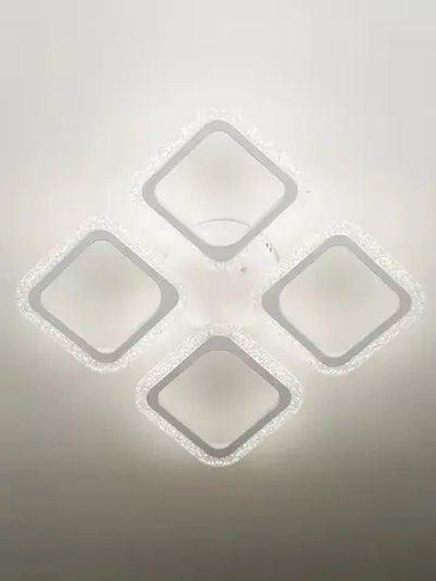 Люстра потолочная светодиодная с пультом ДУ Rivoli белая 64Вт 2800-6300К, светильник на кухню, в детскую, в спальню