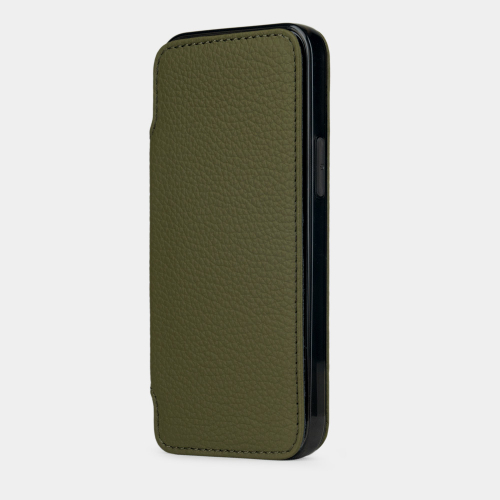 Чехол Benoit для iPhone 12 Mini из натуральной кожи теленка, зеленого цвета