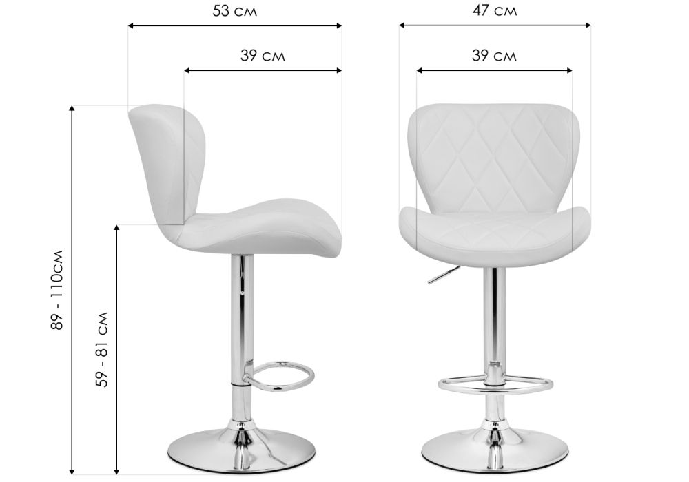 Барный стул Porch black / chrome