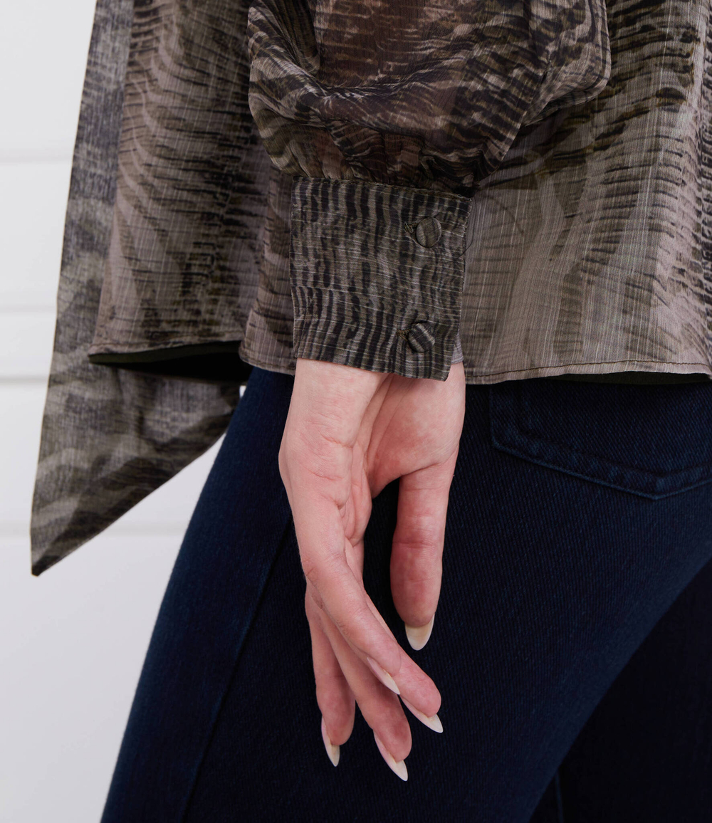 блузка nadine GUESS - графитовый (W2BH19 WDWT2)