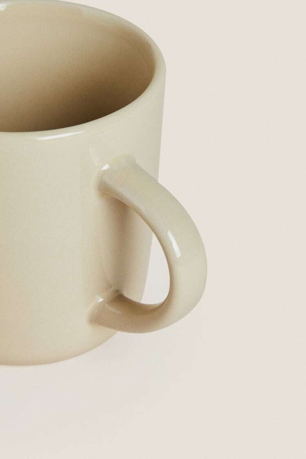 ZARA HOME КЕРАМИЧЕСКАЯ КРУЖКА, БЕЖЕВЫЙ