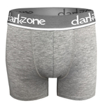 Серые меланжевые трусы-боксеры с контрастной надписью на резинке (Размер: XL) (Цвет: серый)