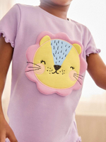 Пижама для девочки Next Q63-712, 3 шт., Сиреневый, Голубой