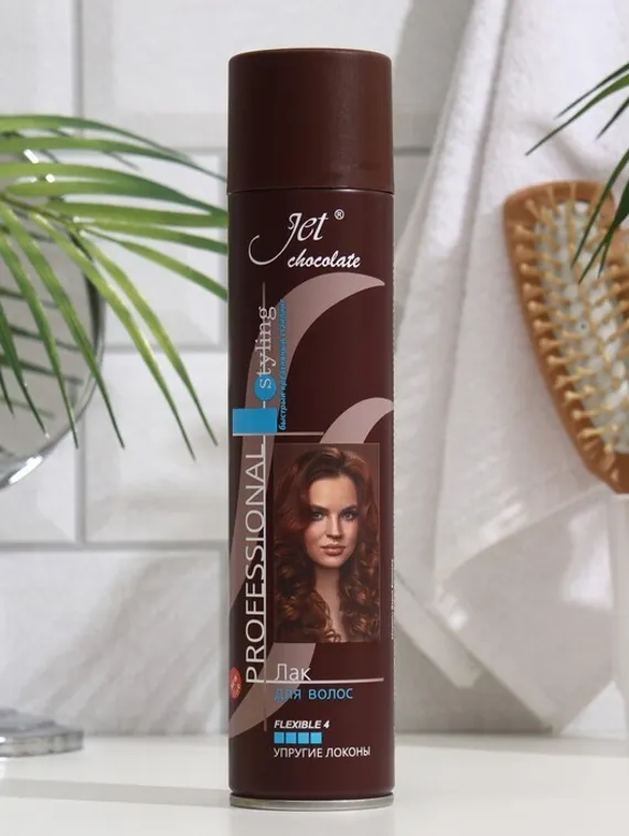 Лак для волос Jet chocolate Flexible maxi "Ультрасильная фиксация", 300 мл