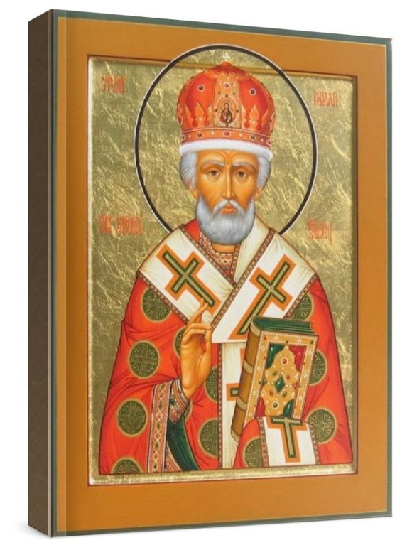 Николай Чудотворец (рукописная икона)