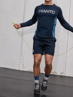 Лонгслив MANTO LOGOTYPE синий