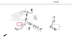 46500-K1T-E10. PEDAL COMP., RR. BRAKE. Rear brake pedal CRF300