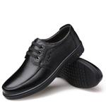 EGCHI Casual Leather Shoes Men"s Mid top Black