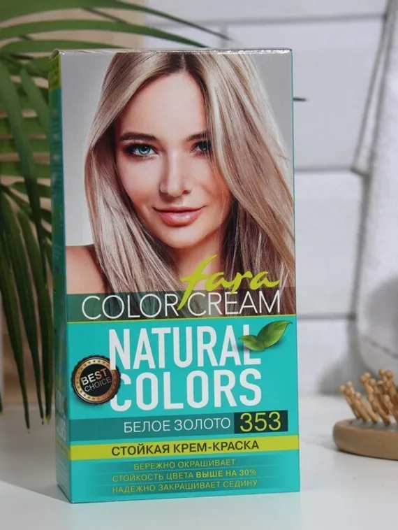 Краска для волос Fara Natural Colors, тон 353, белое золото, 160 г