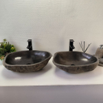 Раковина из речного камня RS63833 54*39*16 2шт 0127