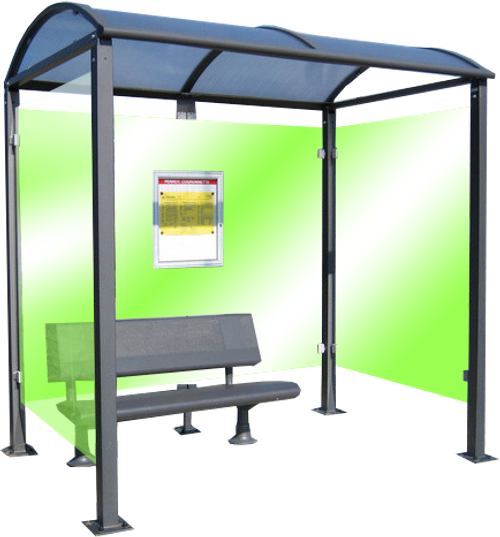 Остановочный павильон А-15 каленое стекло