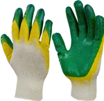 Перчатки рабочие 2-ой облив (ХБ с латексом, 3-х нит.,13 класс) ИВАНОВО (комплект 10шт.)