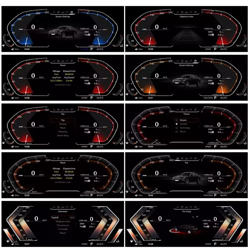 Электронная панель приборов BMW 4-серия F32 F34 2012-2018 - Radiola 1292-F32  с LCD / ЖК 12.3" экраном QLED