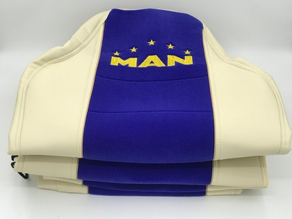 Чехлы премиум кожа + штрокс вышивка MAN F-2000/F90 1994-2000 г. M30 Польша