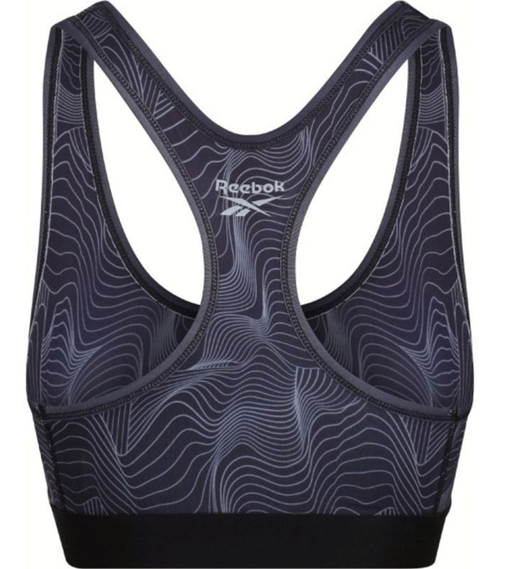 ТОП теннисный Reebok Womens Crop Top Nelly - black print