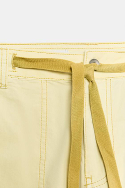 ZARA БРЮКИ КАРГО ОВЕРСАЙЗ, ЖЕЛТЫЙ