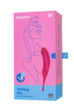 Вакуум-волновой бесконтактный стимулятор клитора Satisfyer Twirling Pro, силикон, красный