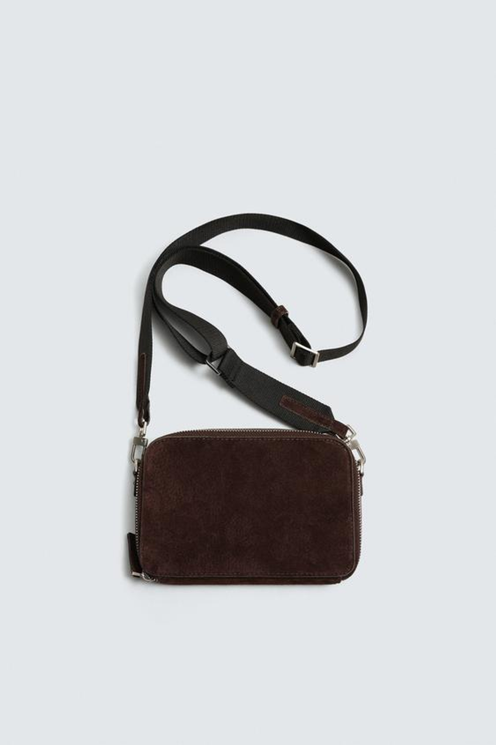 ZARA КОЖАНАЯ СУМКА С ПЛЕЧЕВЫМ РЕМНЕМ, КОРИЧНЕВЫЙ