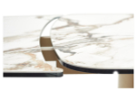 Стол М-City DISAUR Бронте (Bronte) 200 Раскл. Kl-188 Контрастный мрамор матовый, Итальянская керамика, Шампань