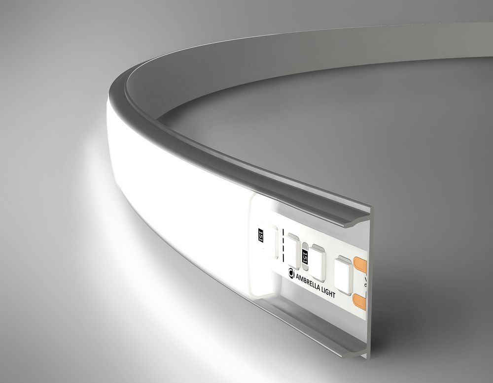 Ambrella Алюминиевый профиль накладной гибкий 18*4 для светодиодной ленты до 15мм Alum Profile GP1600AL