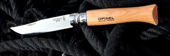 Складной нож Набор Opinel в деревянной коробке с крышкой из 10 ей разных размеров из нержав стали c клинком из стали Sandvik™ 12С27, рукоять дерево (Бук)