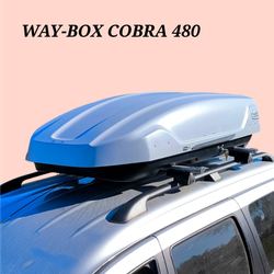 Автобокс Way box Cobra 480 серый.  Размер 180*85*40 см.