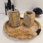 Набор из окаменелого дерева 3 предм Fossil Set NF-63080 поднос 29см*34см
