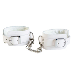 Белые кожаные наручники ToyFa Theatre 701001