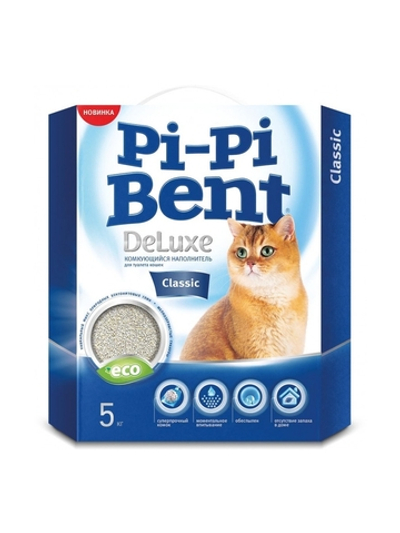 Наполнитель комкующийся для кошачьих туалетов Pi-Pi Bent DeLuxe Classic, 5 кг