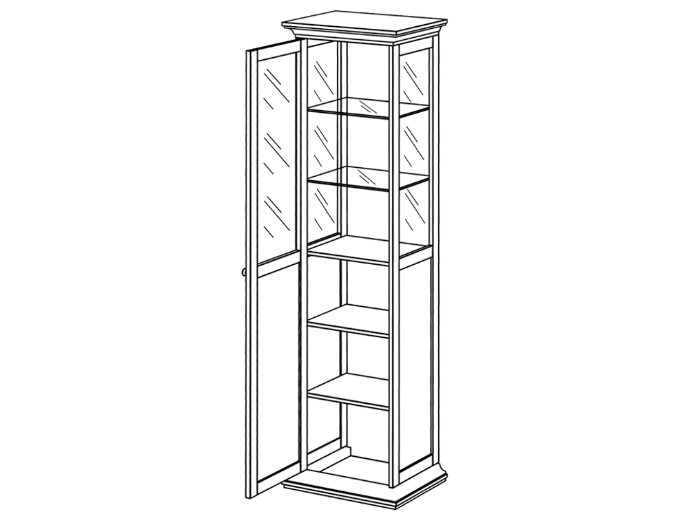 Шкаф-витрина однодверный