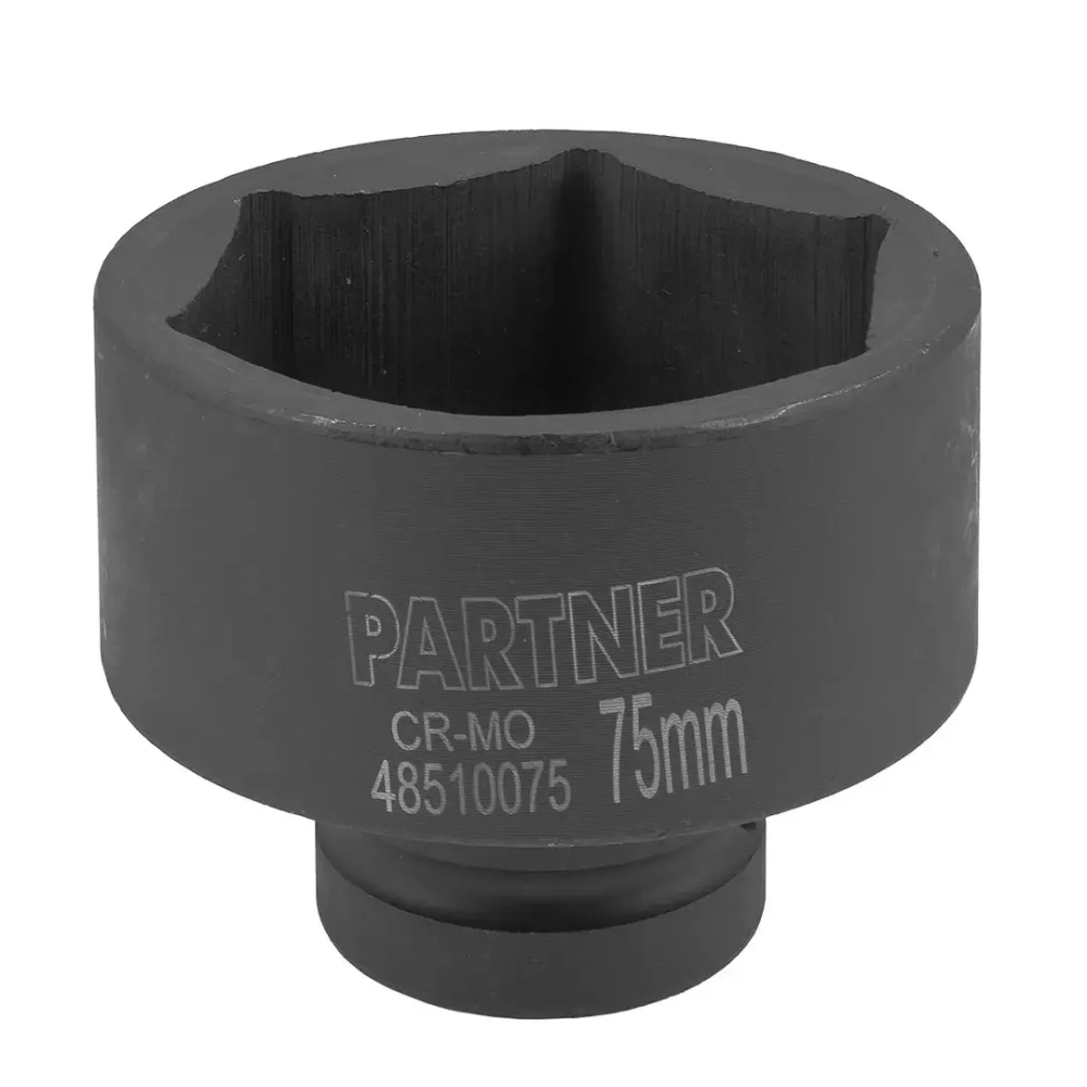 Головка ударная глубокая 75мм (6гр),1'' Partner PA-48510075