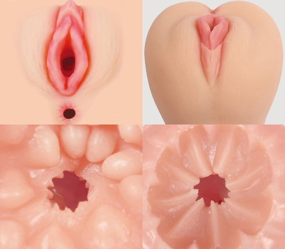 Телесный мастурбатор-вагина с рельефом Bellana (Цвет: телесный)