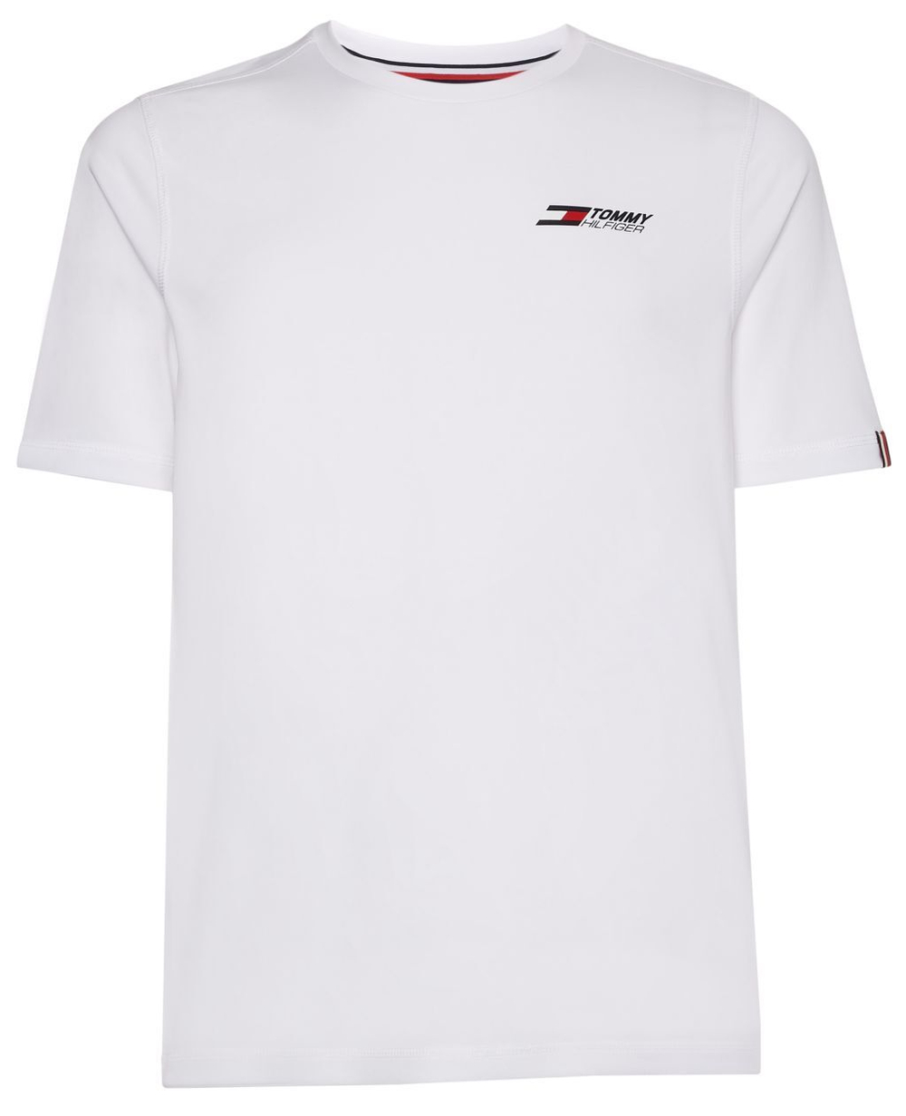 Футболка мужская теннисная Tommy Hilfiger Essentials Training Big Logo Tee - white