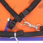 Шлейка с поводком «Веселая прогулка» 120см цвет черный Ультрамарин✦