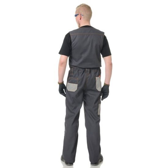 Полукомбинезон "Бренд" (т.серый/с.серый)