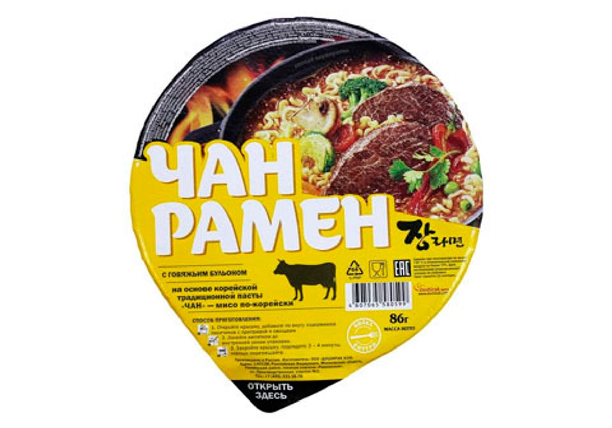 Лапша Чан Рамен со вкусом говядины, 86г