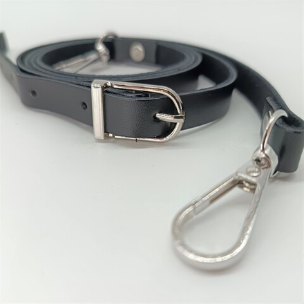 Ремень для сумки кож. зам, р. 1,8х120 см, чёрный/никель