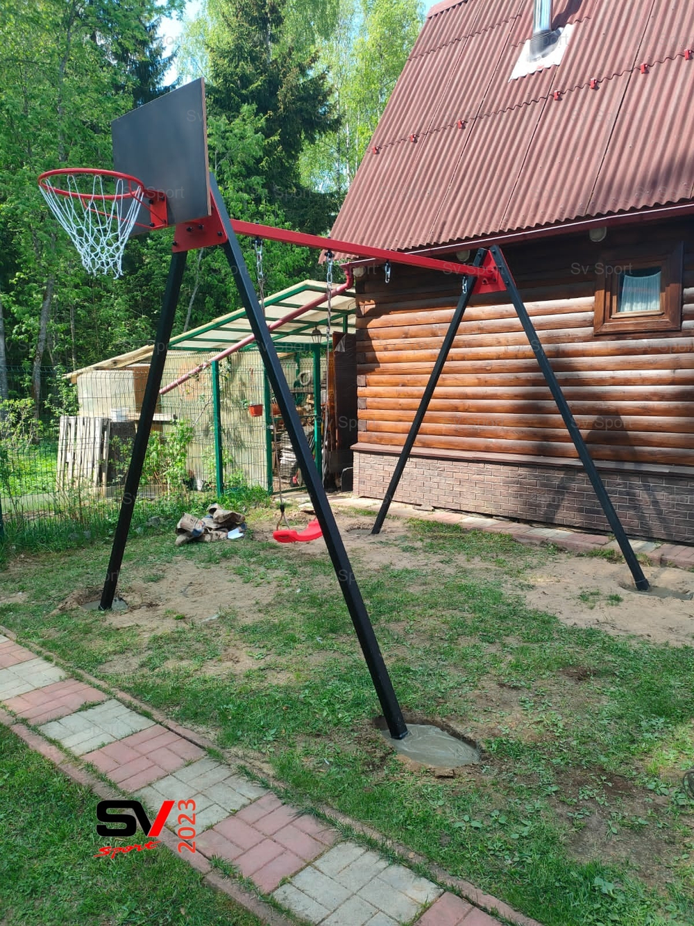 Монтаж уличных качелей Sv Sport