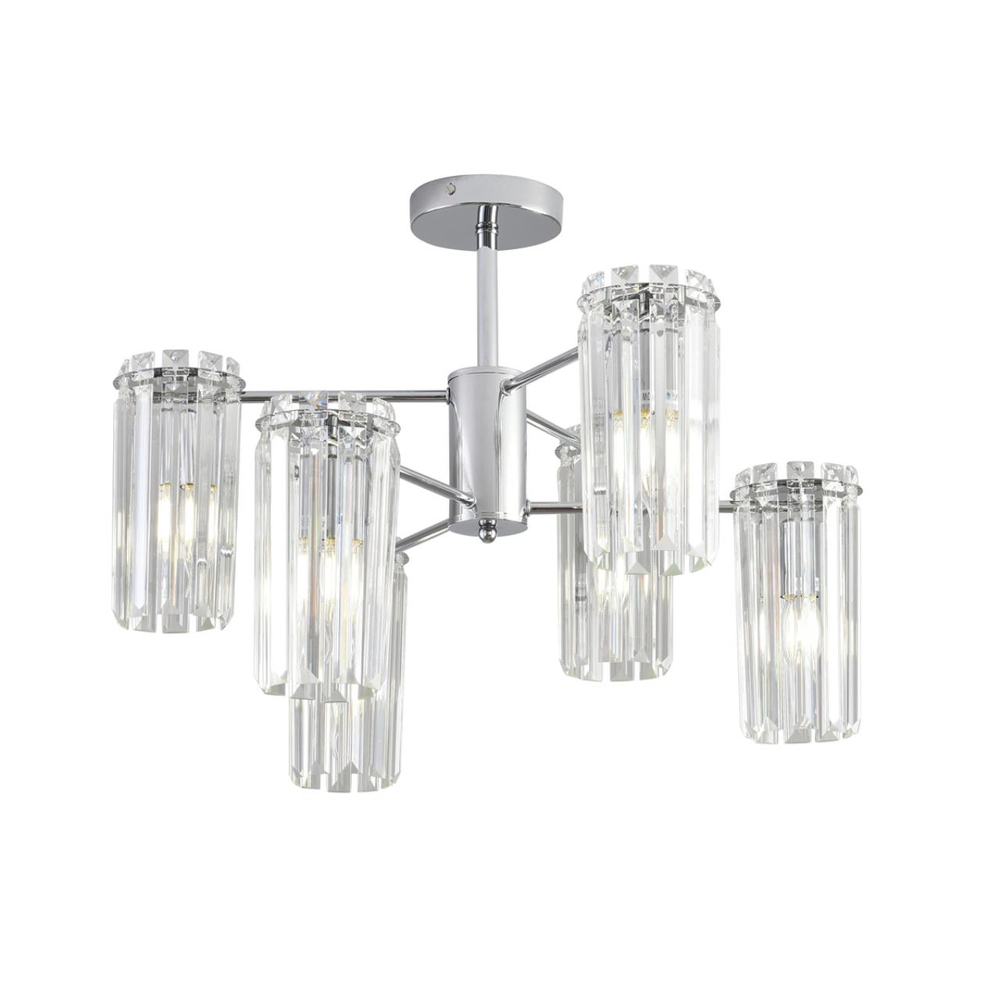 8348/6C CLASSI LN26 156 хром/прозрачный, металл/хрусталь Люстра подвесная E14 6*40W 220V FAVLA