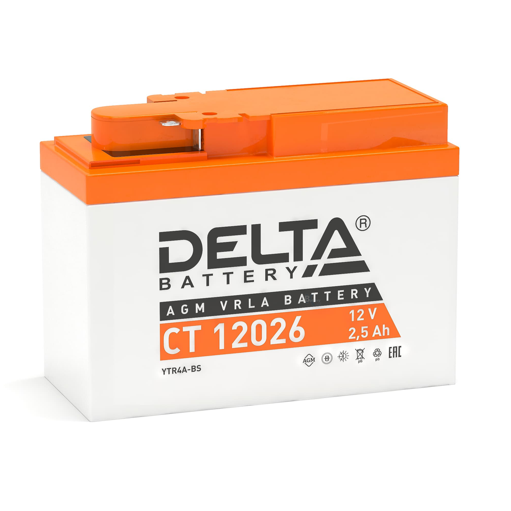 Аккумулятор Delta CT 12026 (YTX4A-BS, YTR4A-BS)