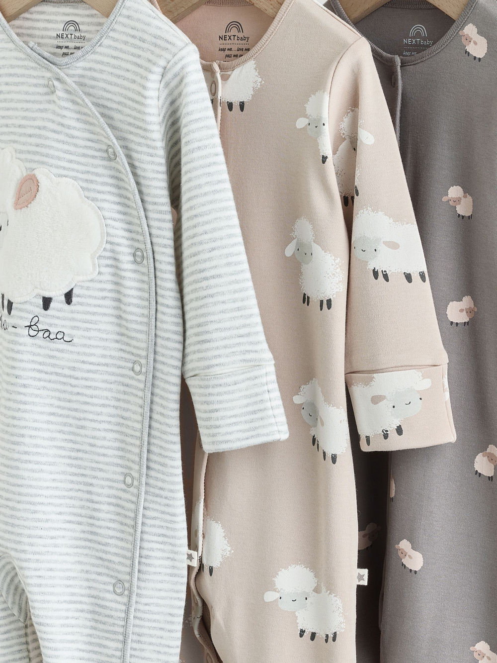 Комбинезон / Cлип для малышей теплый Next F09-942, 3 шт., Серый, Бежевый