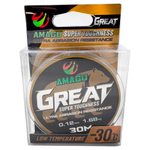 Леска зимняя AMAGU -30c GREAT 0,16 мм 30 метров.
