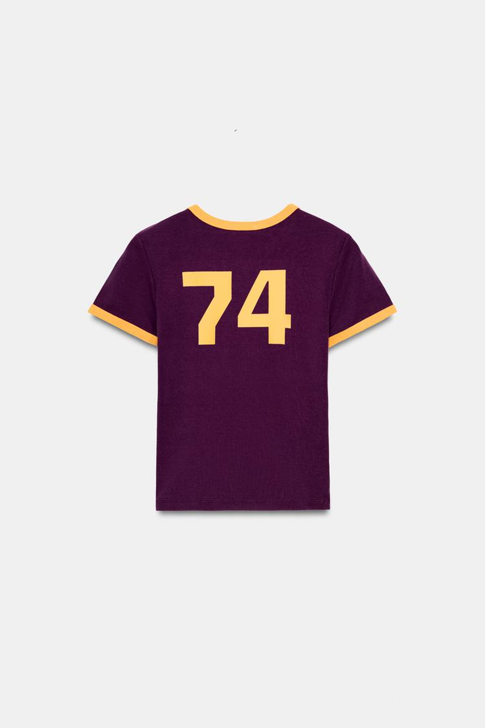 ZARA ФУТБОЛКА С НАДПИСЬЮ, ВИННЫЙ