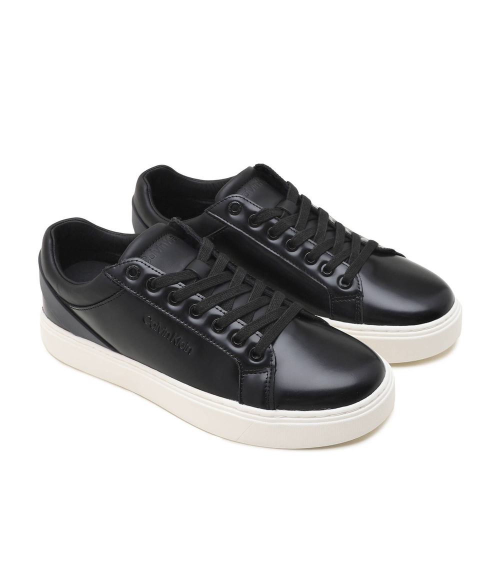 Кожаные кроссовки Calvin Klein - черный(HM0HM01463)