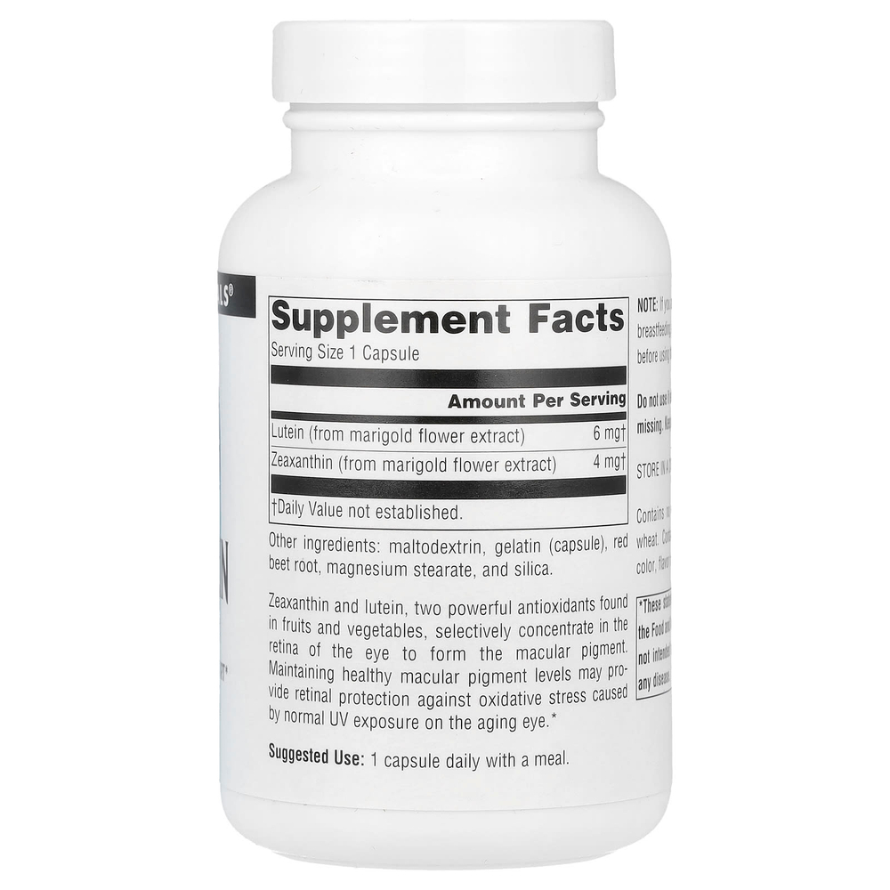 Source Naturals, Зеаксантин с лютеином, 10 мг, 120 капсул